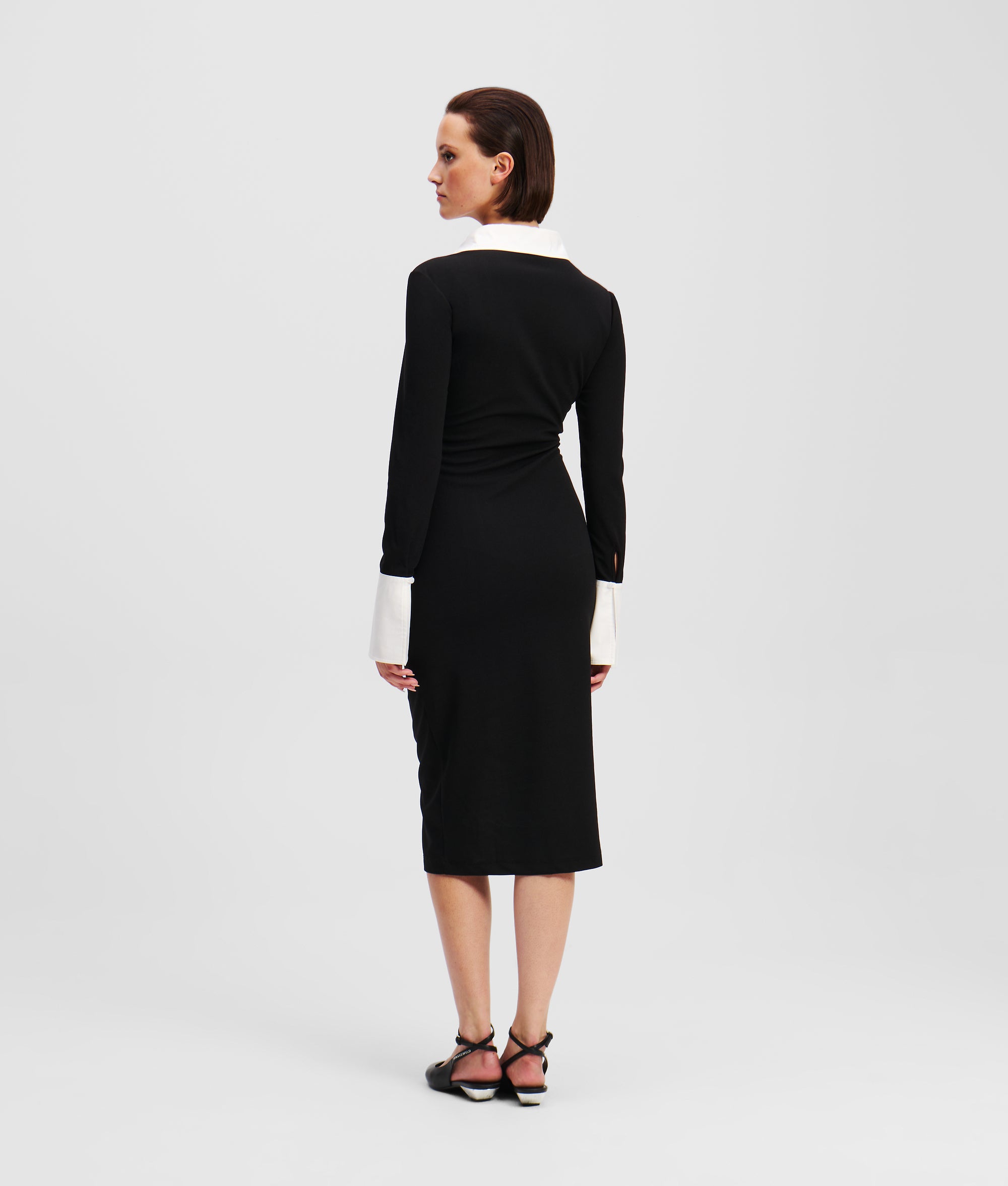 LONG-SLEEVED POLO DRESS - Image 3