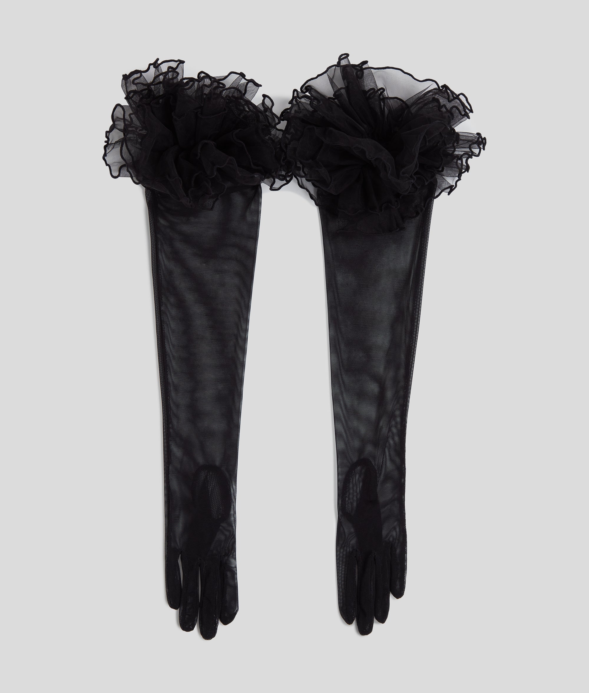 K/SIGNATURE LONG RUFFLED GLOVES