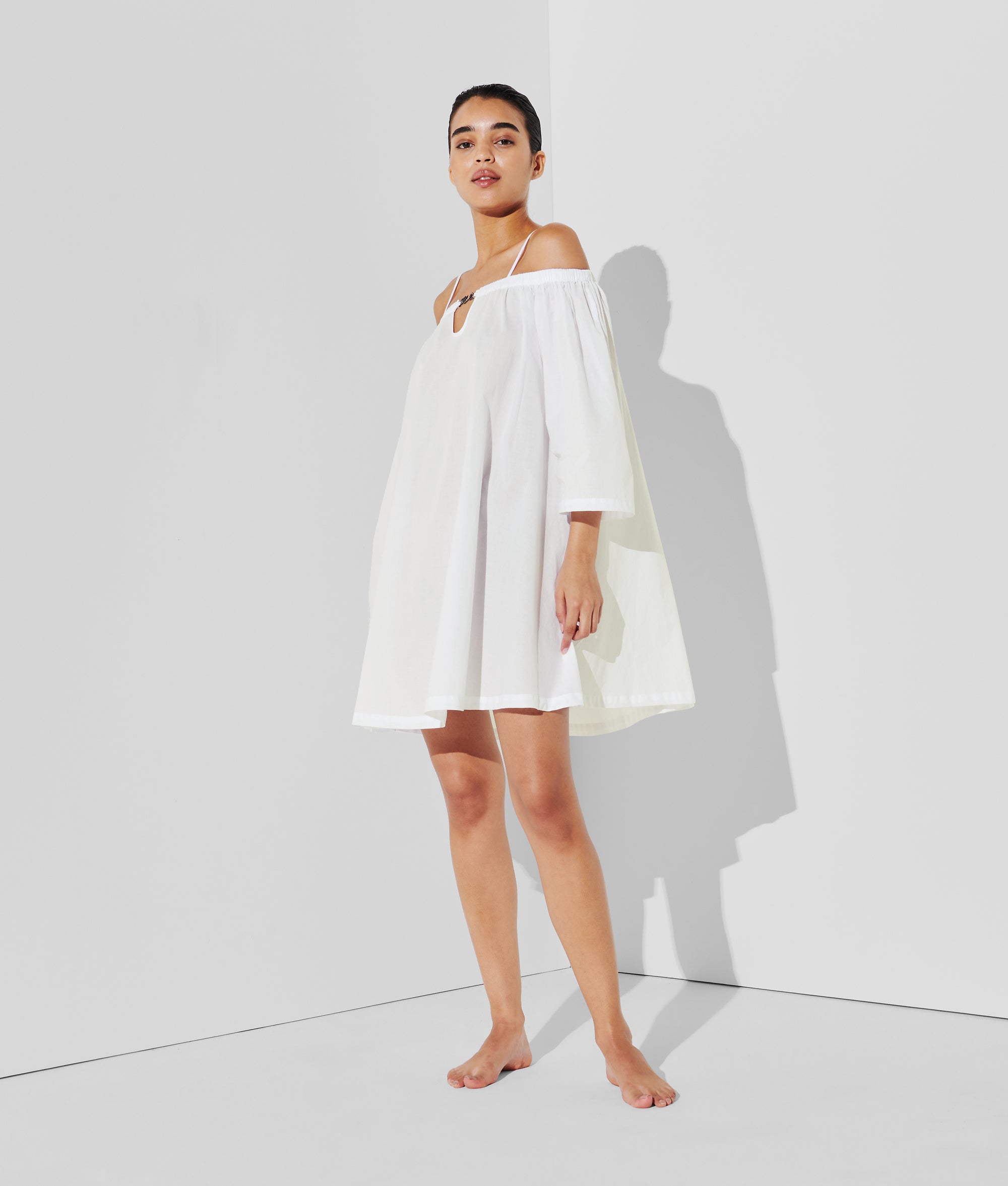 K/SIGNATURE OFF-SHOULDER BEACH DRESS