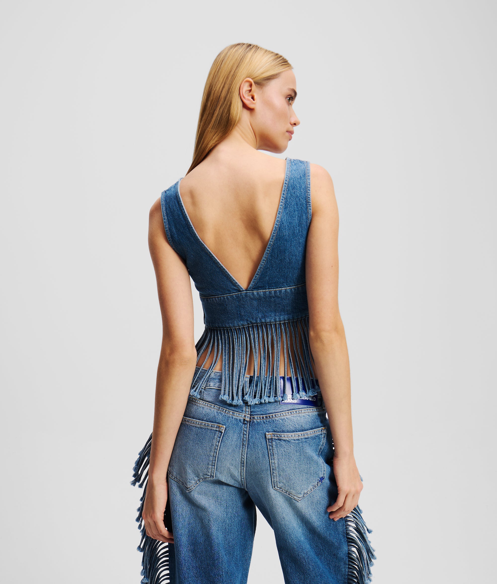 FRINGED DENIM TOP - Image 3