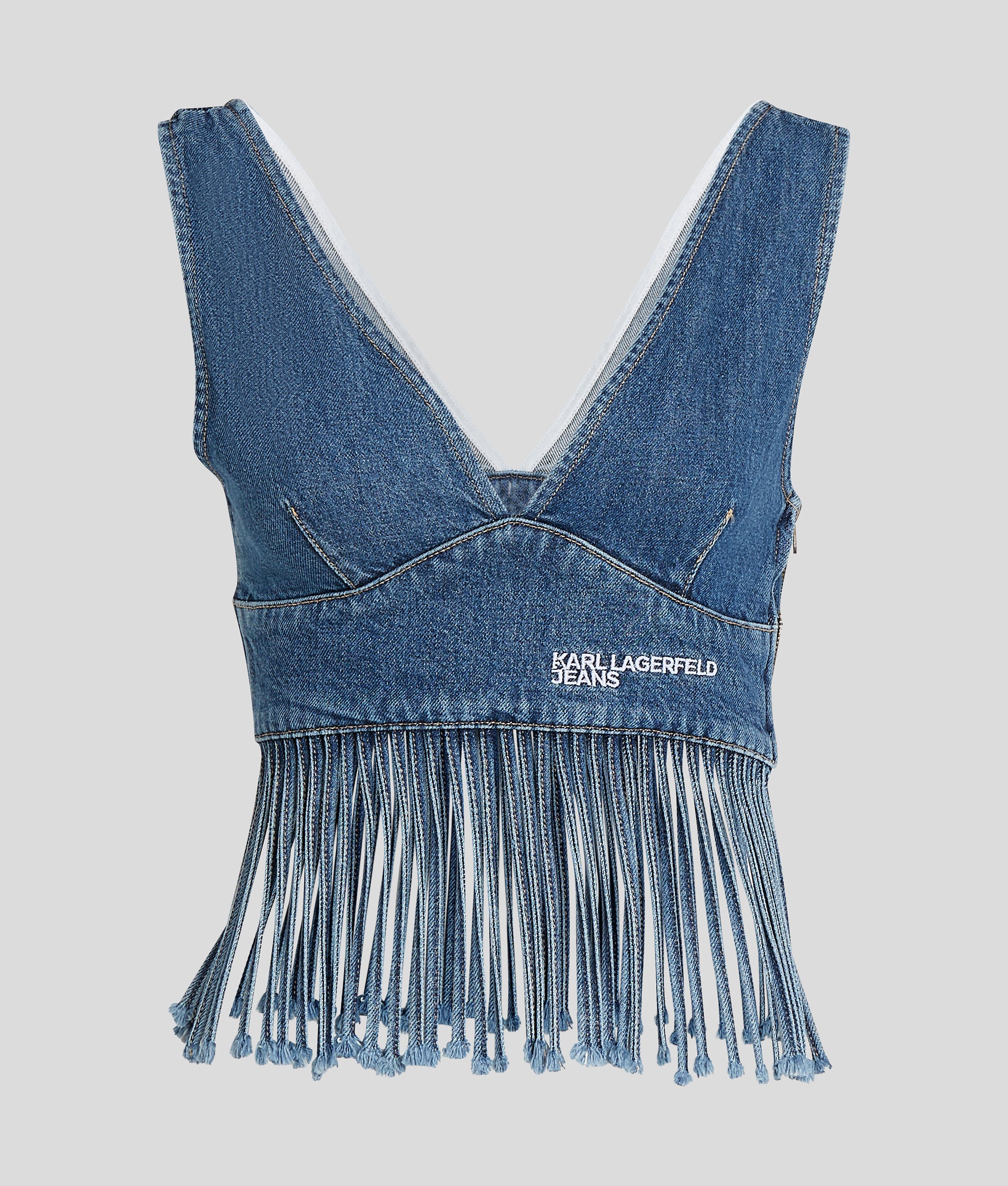 FRINGED DENIM TOP - Image 5