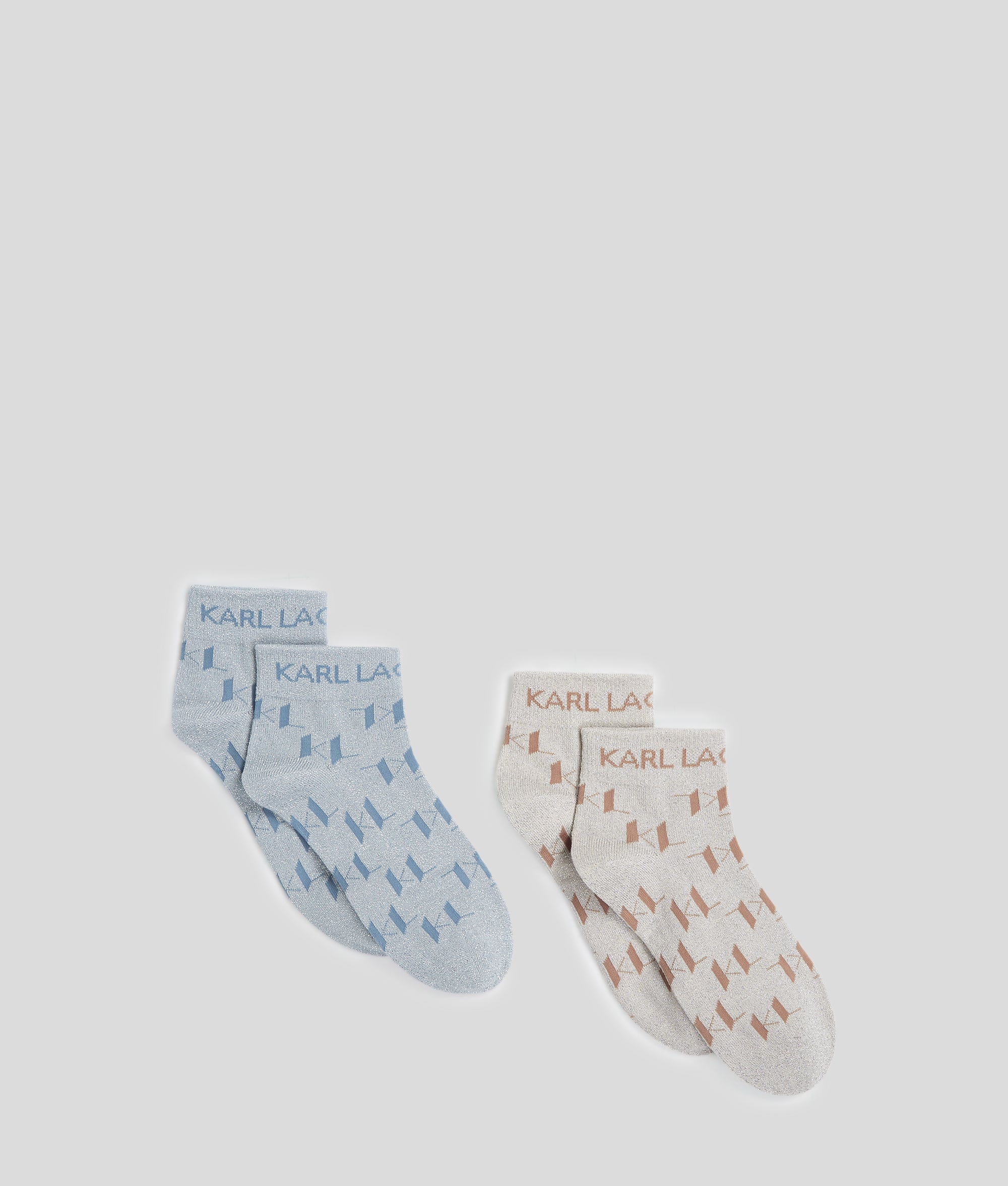 K/MONOGRAM SHORT SOCKS ?C 2-PACK - Image 2