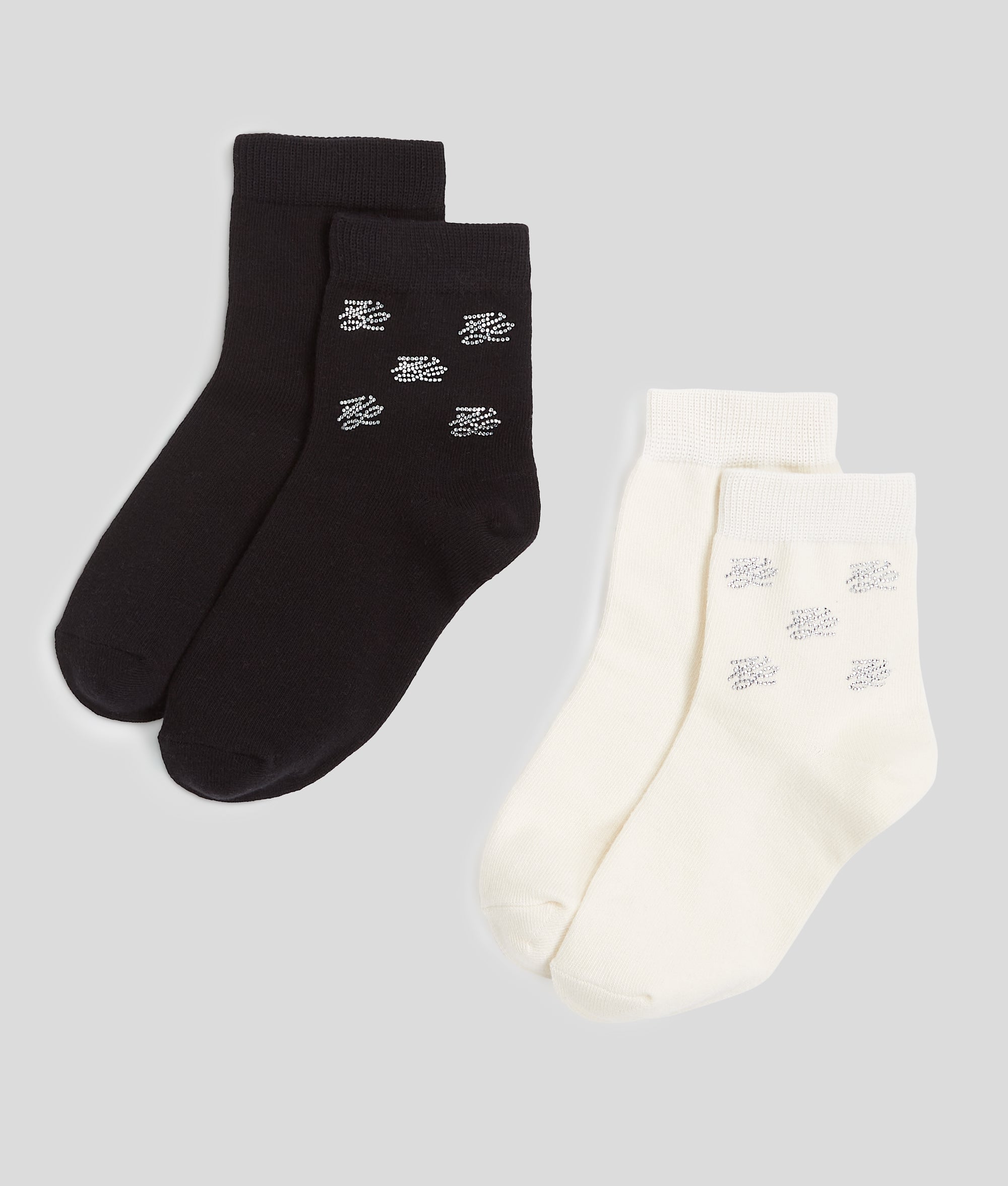 K/AUTOGRAPH RHINESTONE SOCKS ?C 2-PACK