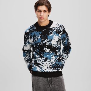 ALL-OVER PRINT SWEATER