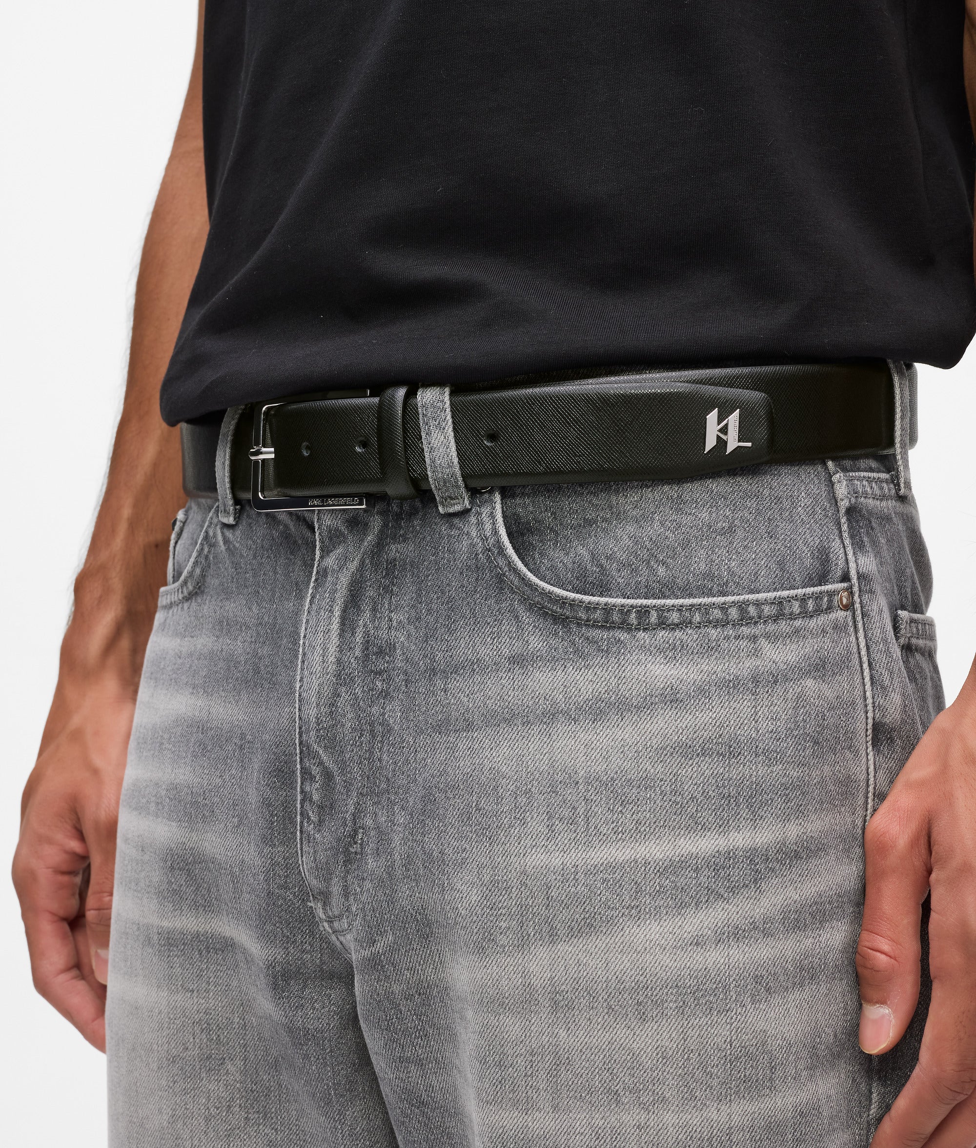 K/MONOGRAM LEATHER BELT - Image 2