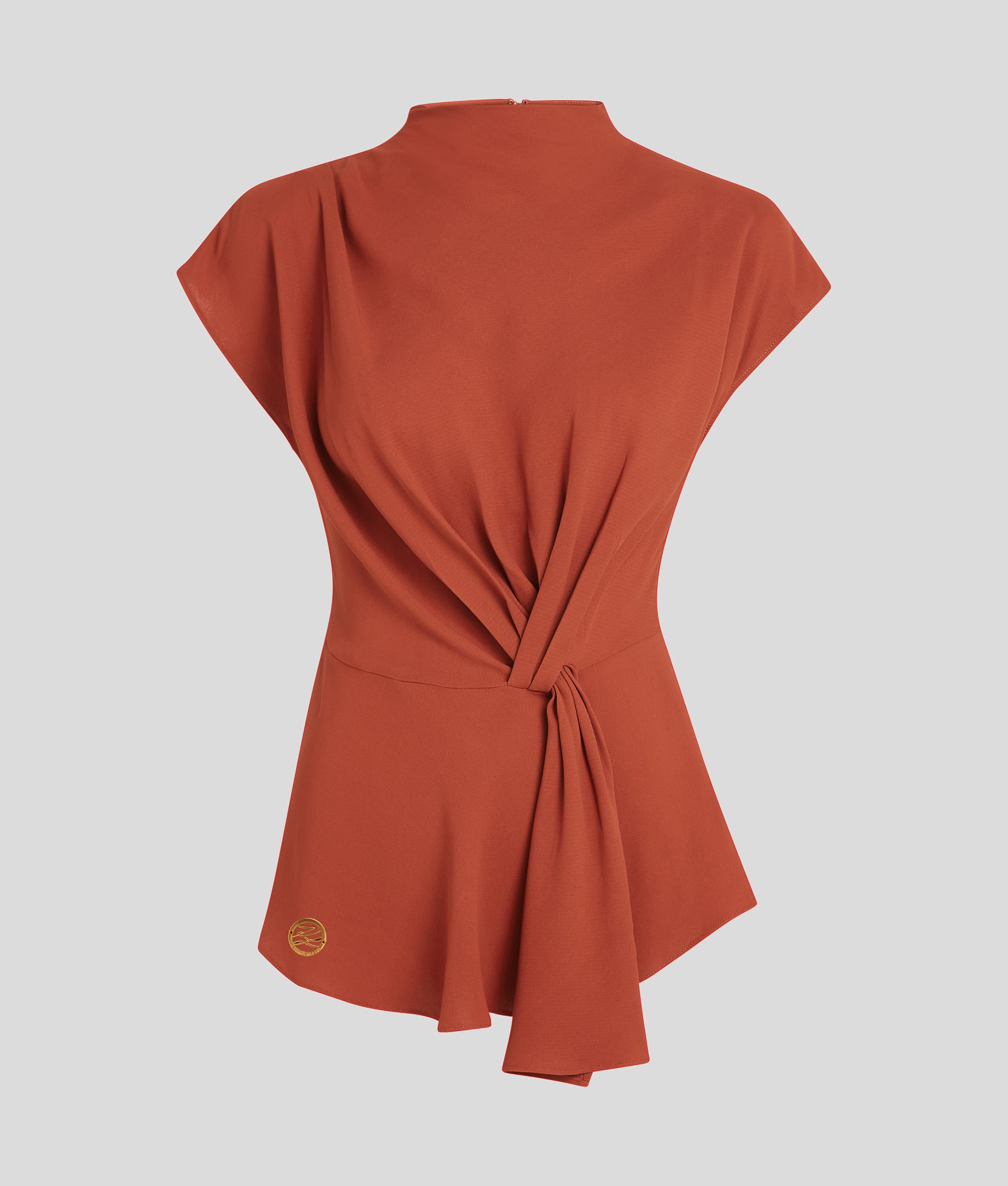 SHORT-SLEEVED KNOTTED BLOUSE - Image 5