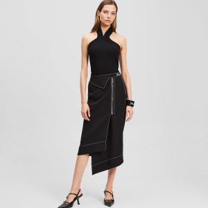 CONTRAST STITCH SKIRT