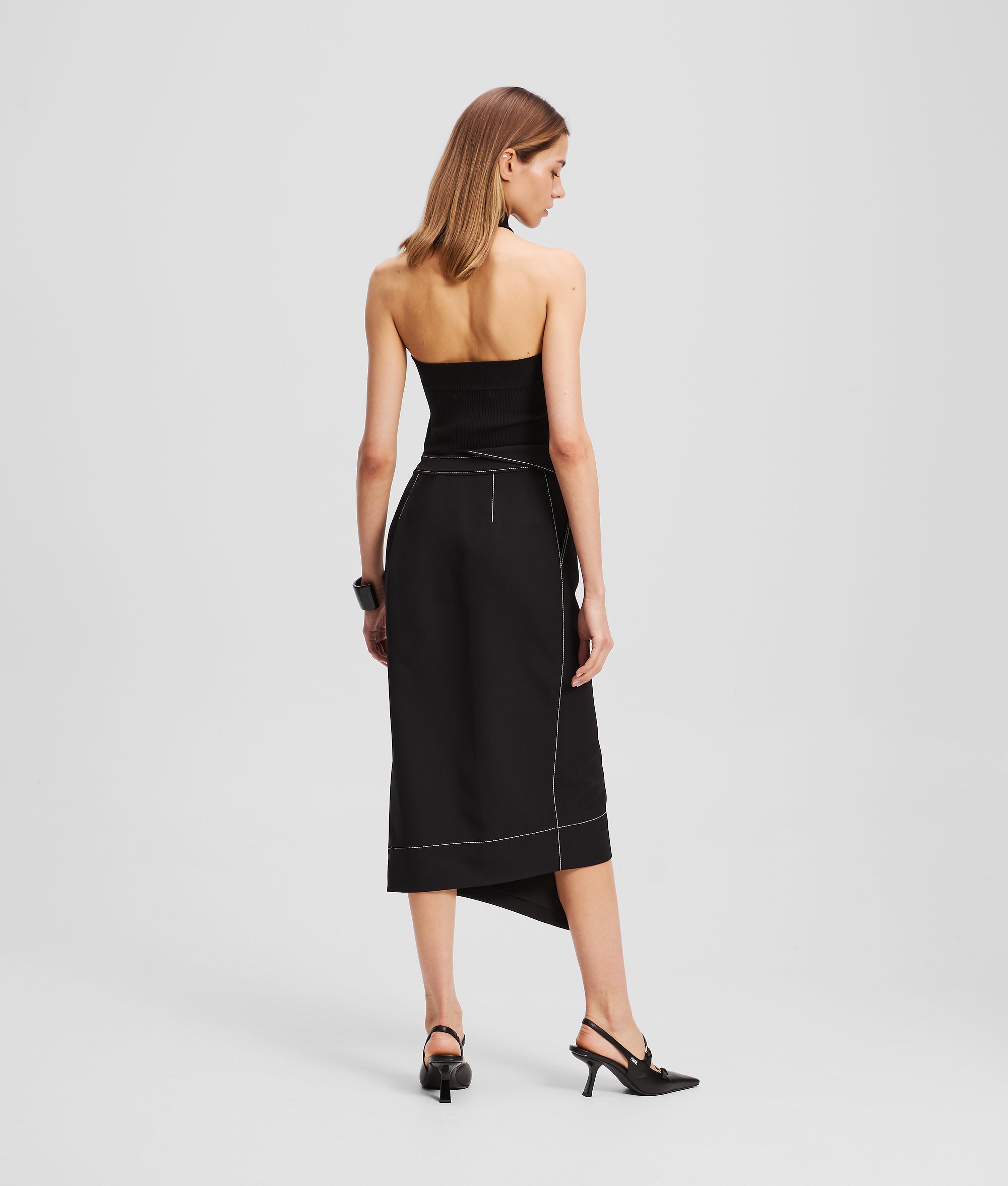 CONTRAST STITCH SKIRT - Image 3