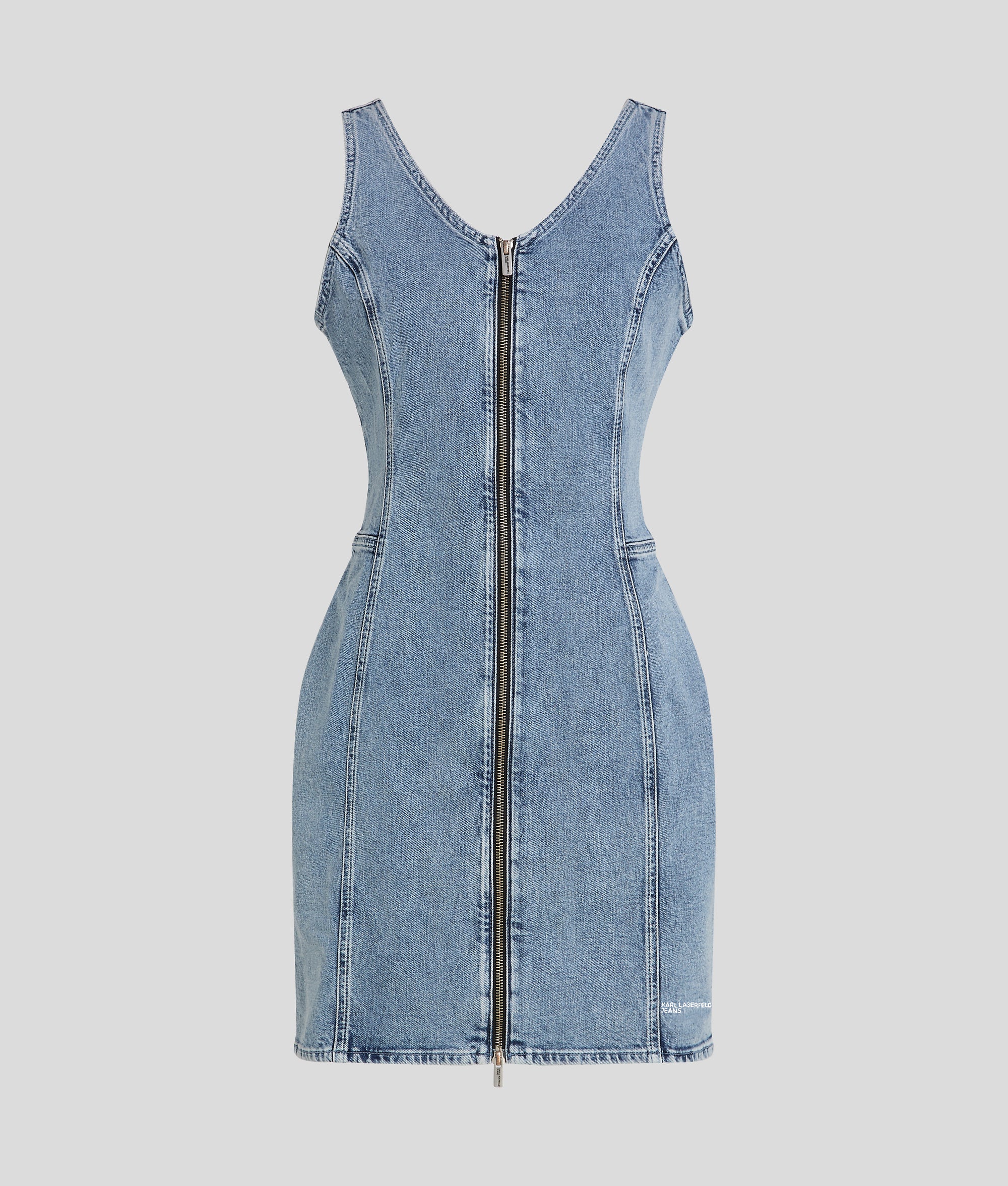 V-NECK DENIM DRESS - Image 5