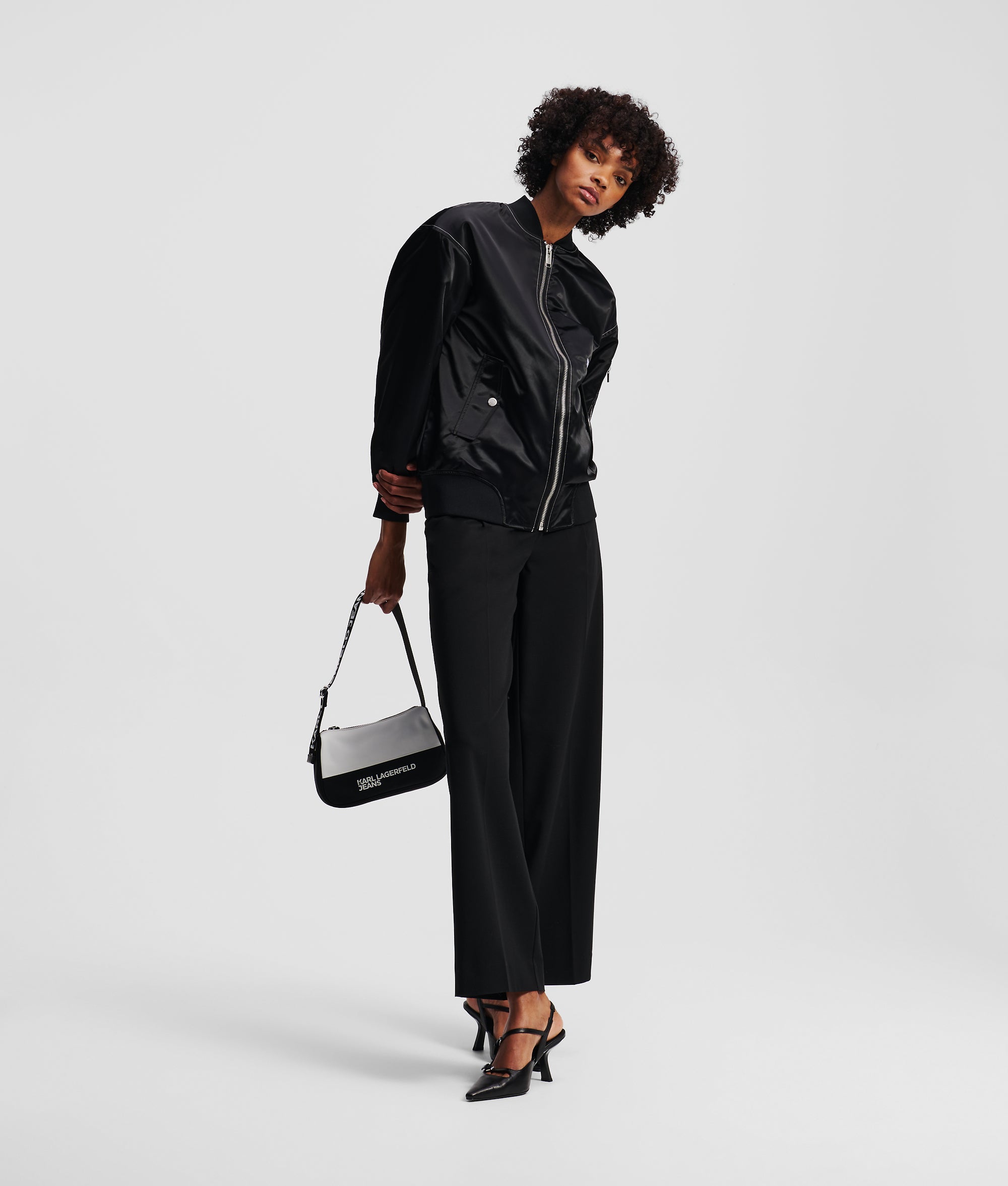 OVERSIZED SATIN BOMBER - Image 4