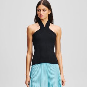 HALTERNECK KNITTED TOP