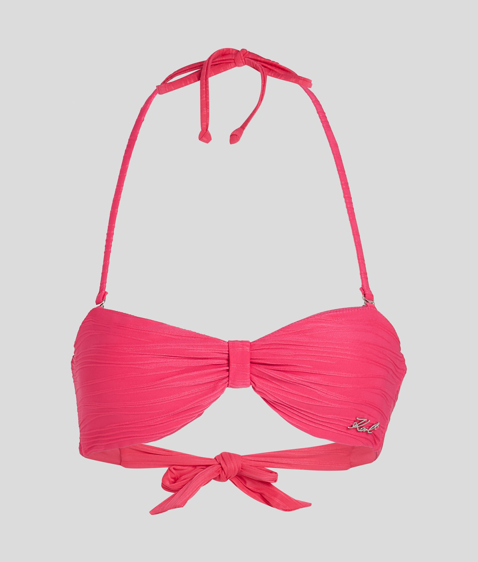 RIBBED BANDEAU BIKINI TOP - Image 5