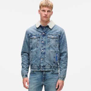 Shearling denim jacket