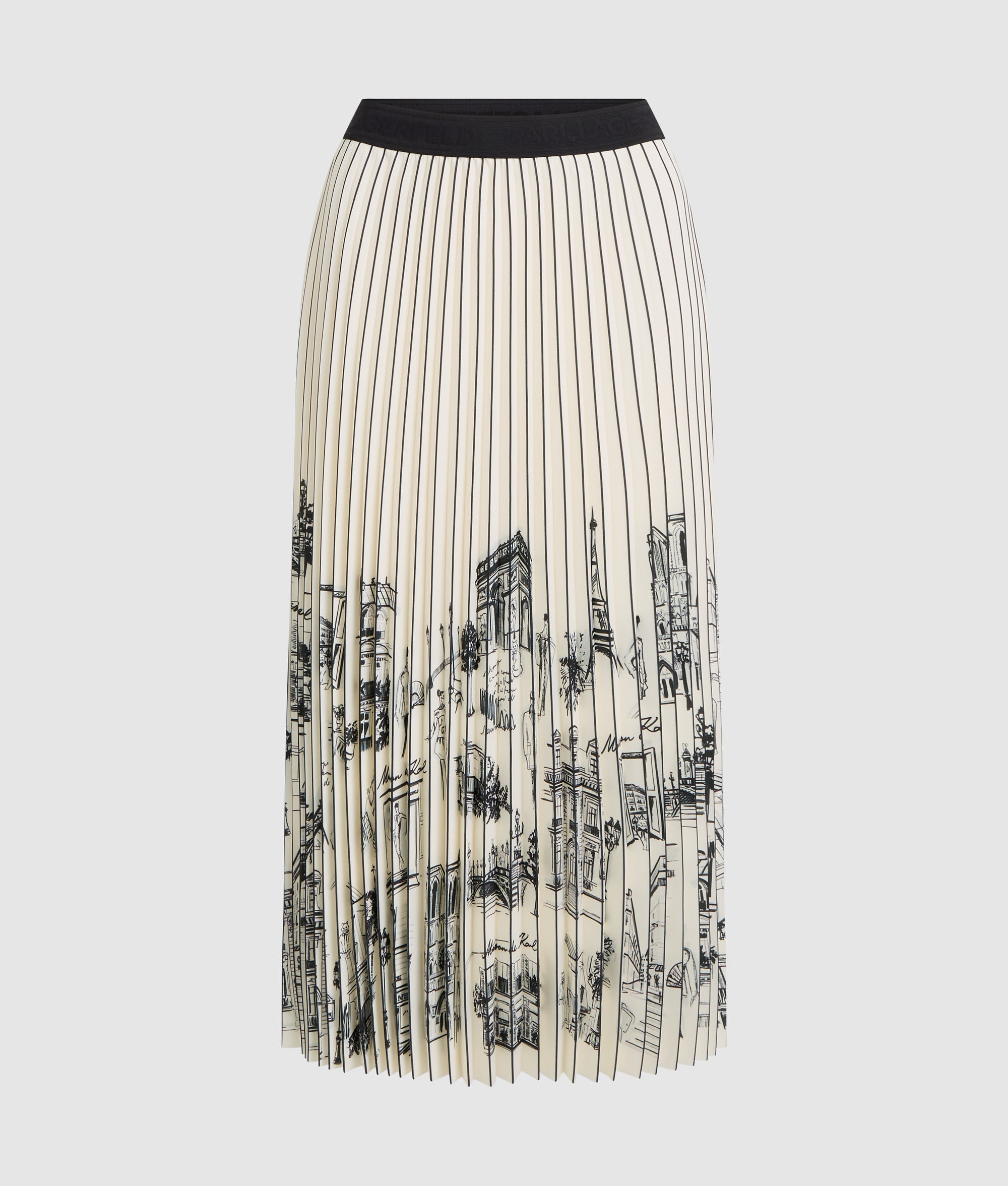 Paris sketch pleated skirt - Image 5