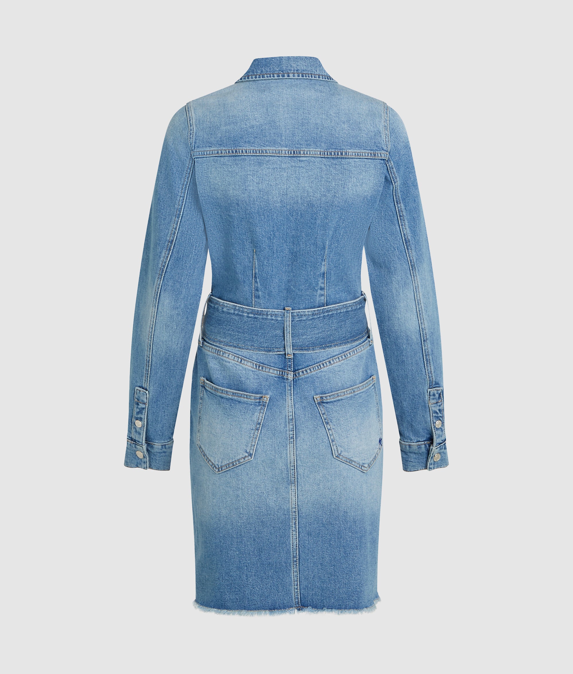 Belted denim dress - Image 6