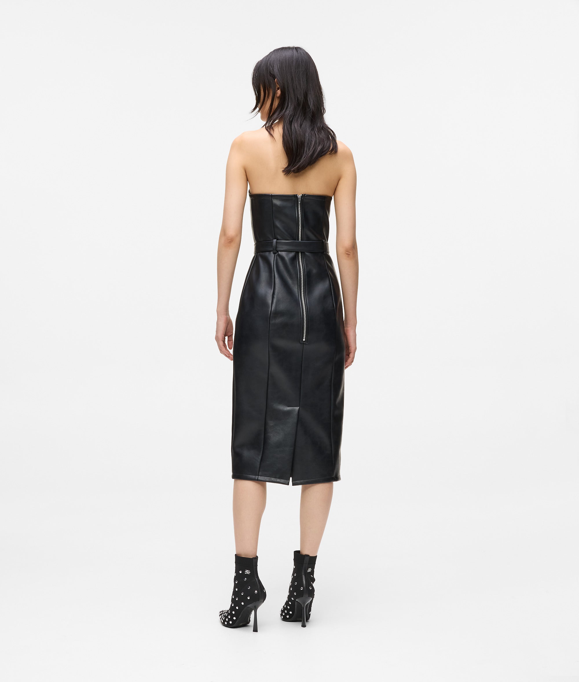 Faux-leather dress - Image 3