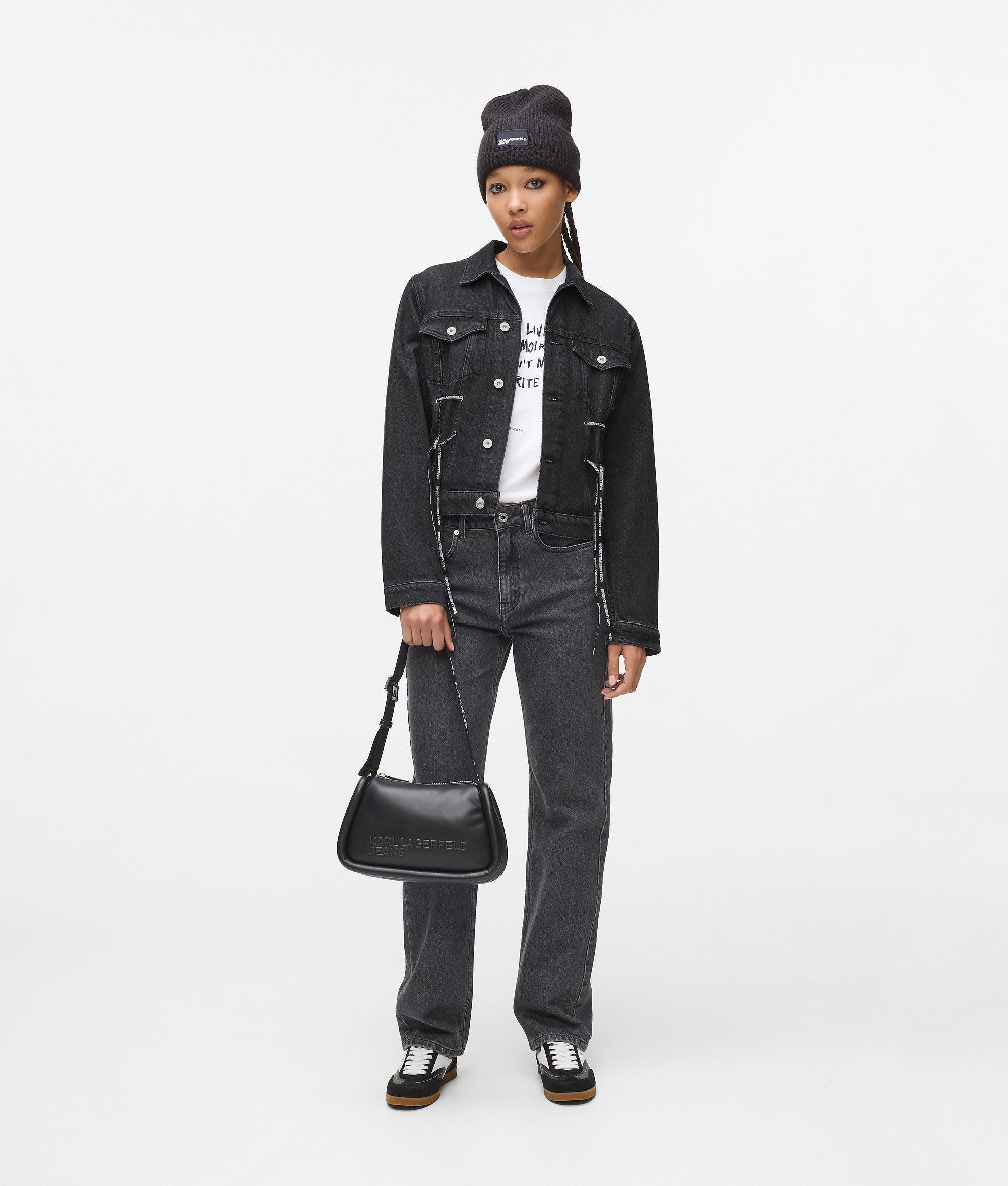 Lace-up denim jacket - Image 4