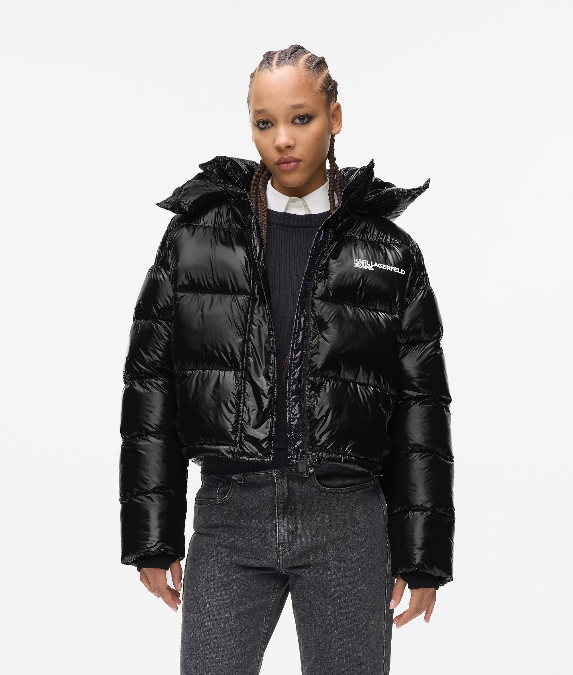Shiny boxy puffer jacket - Image 2