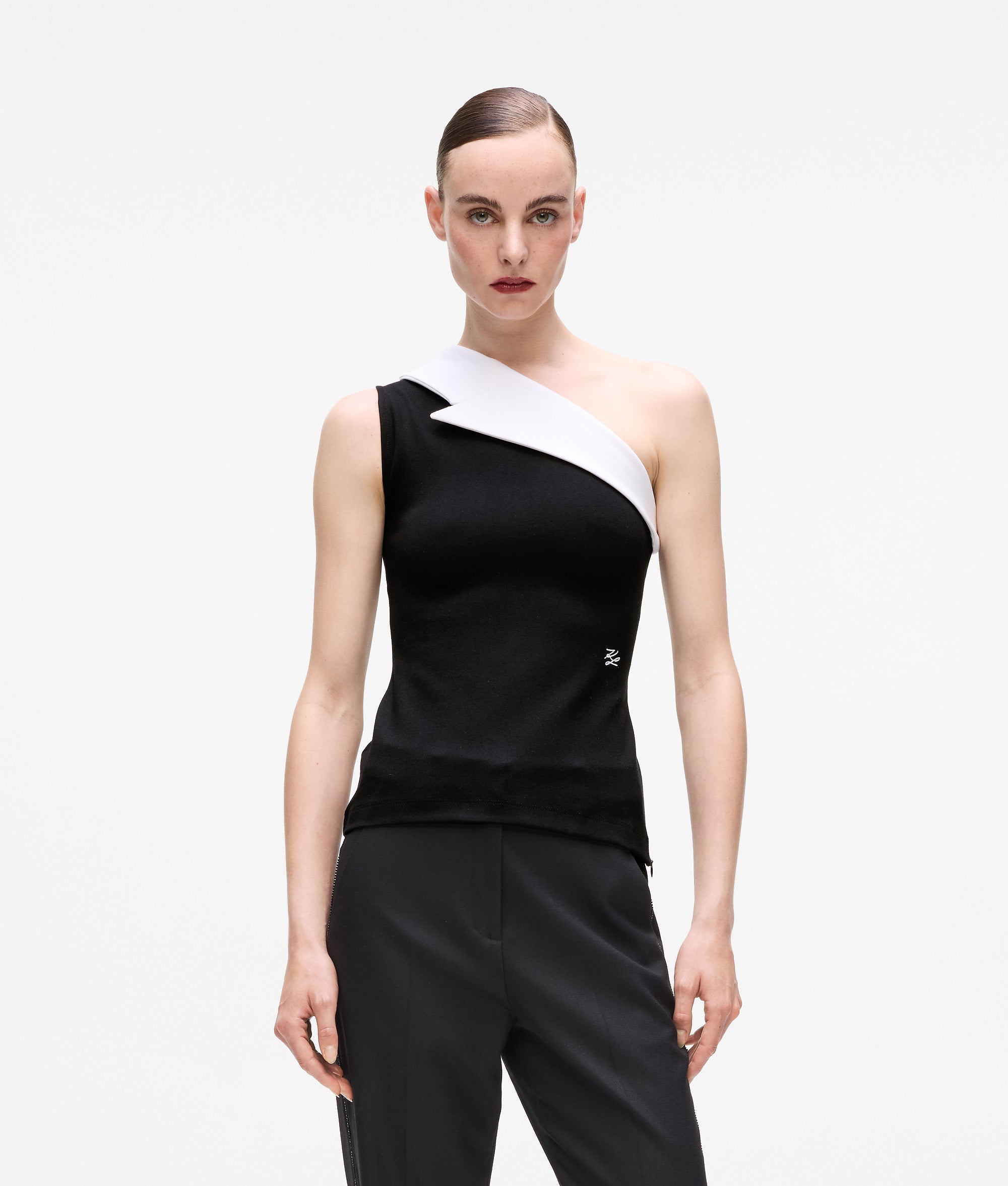 Karl DNA asymmetric lapel top