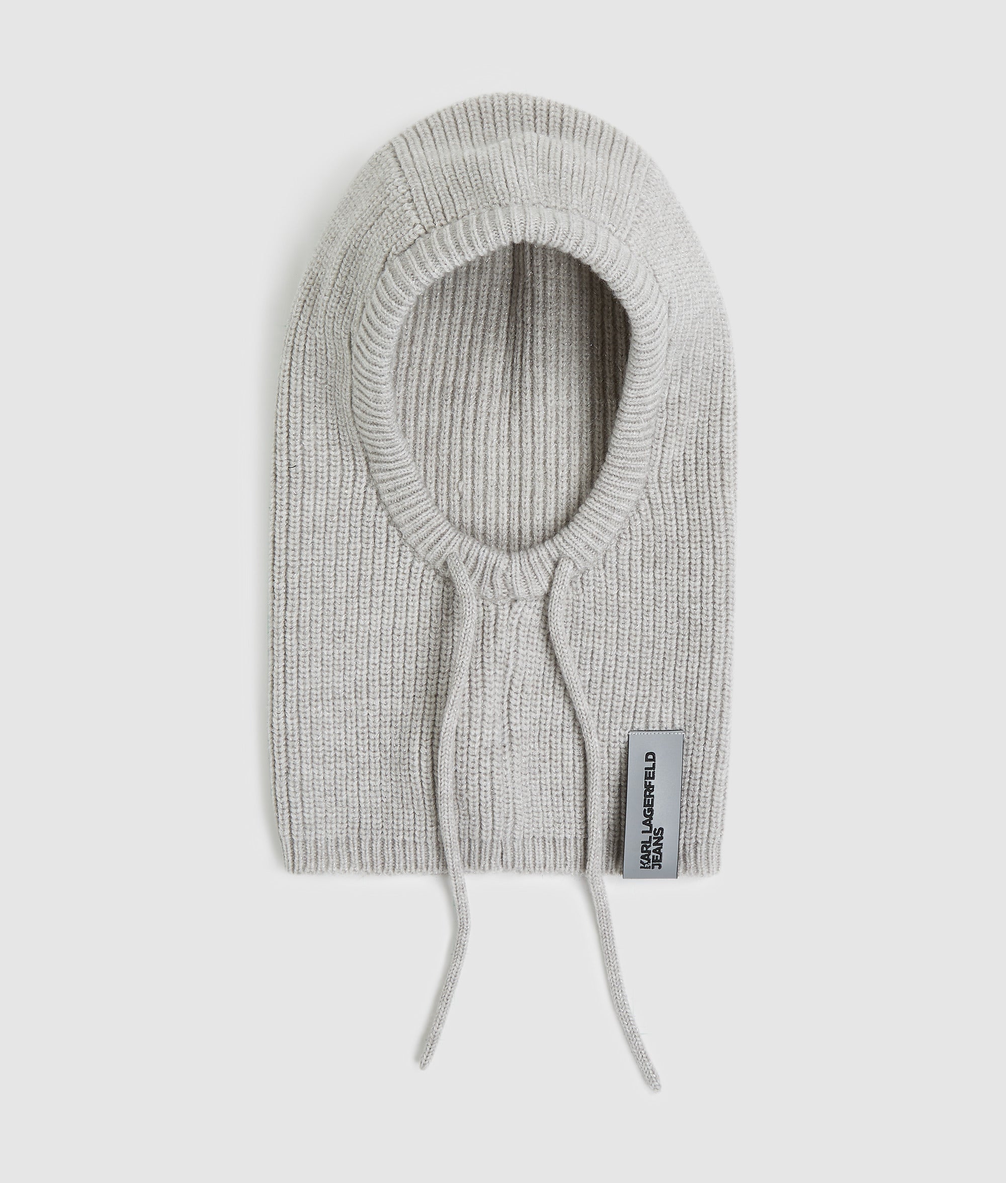 Shiny knitted balaclava