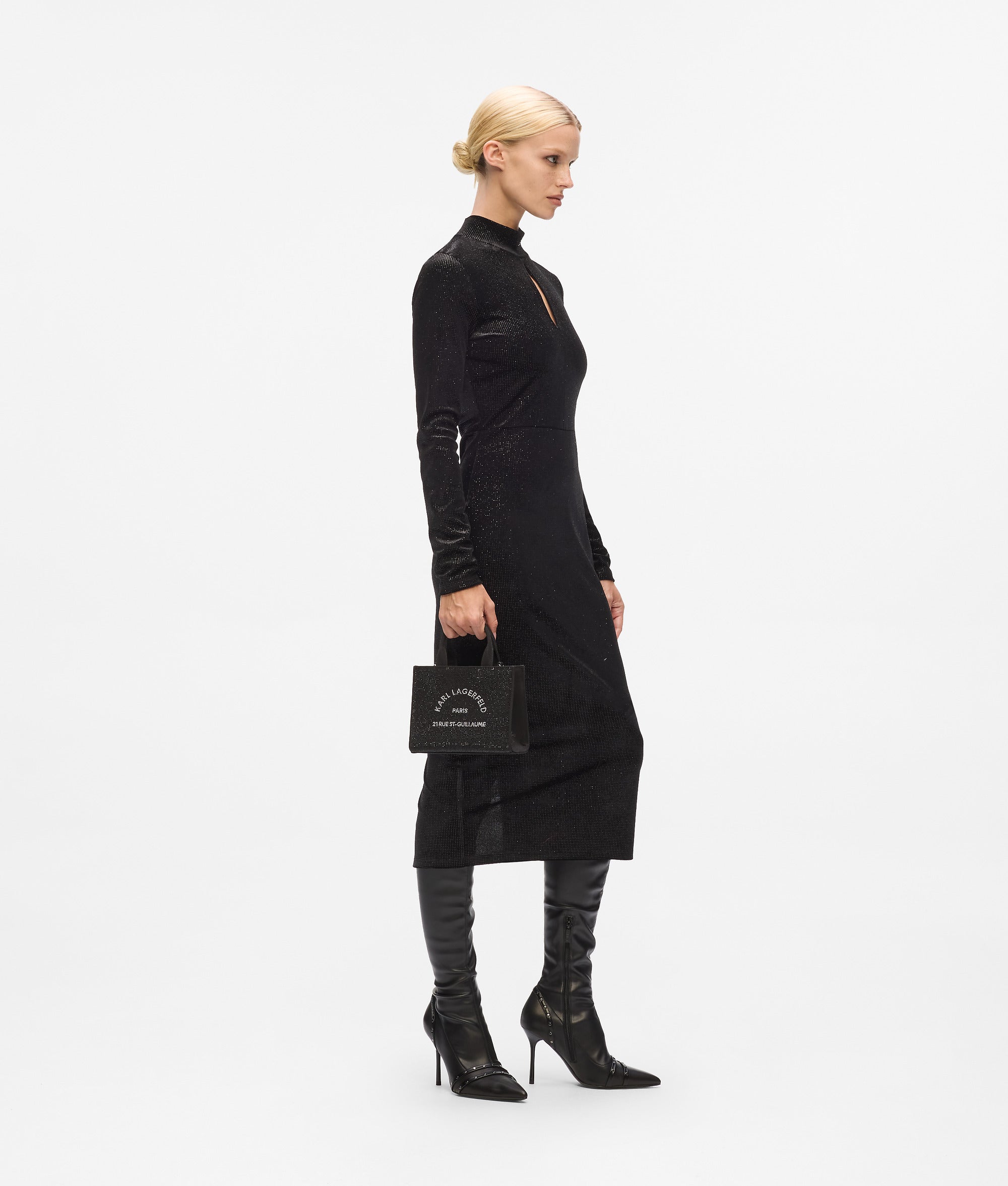 Rue St-Guillaume mini rhinestone tote bag - Image 2