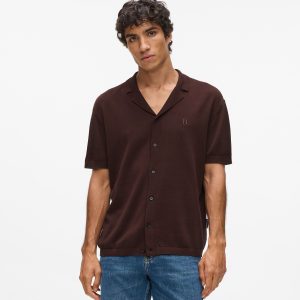 Monogram knitted polo shirt