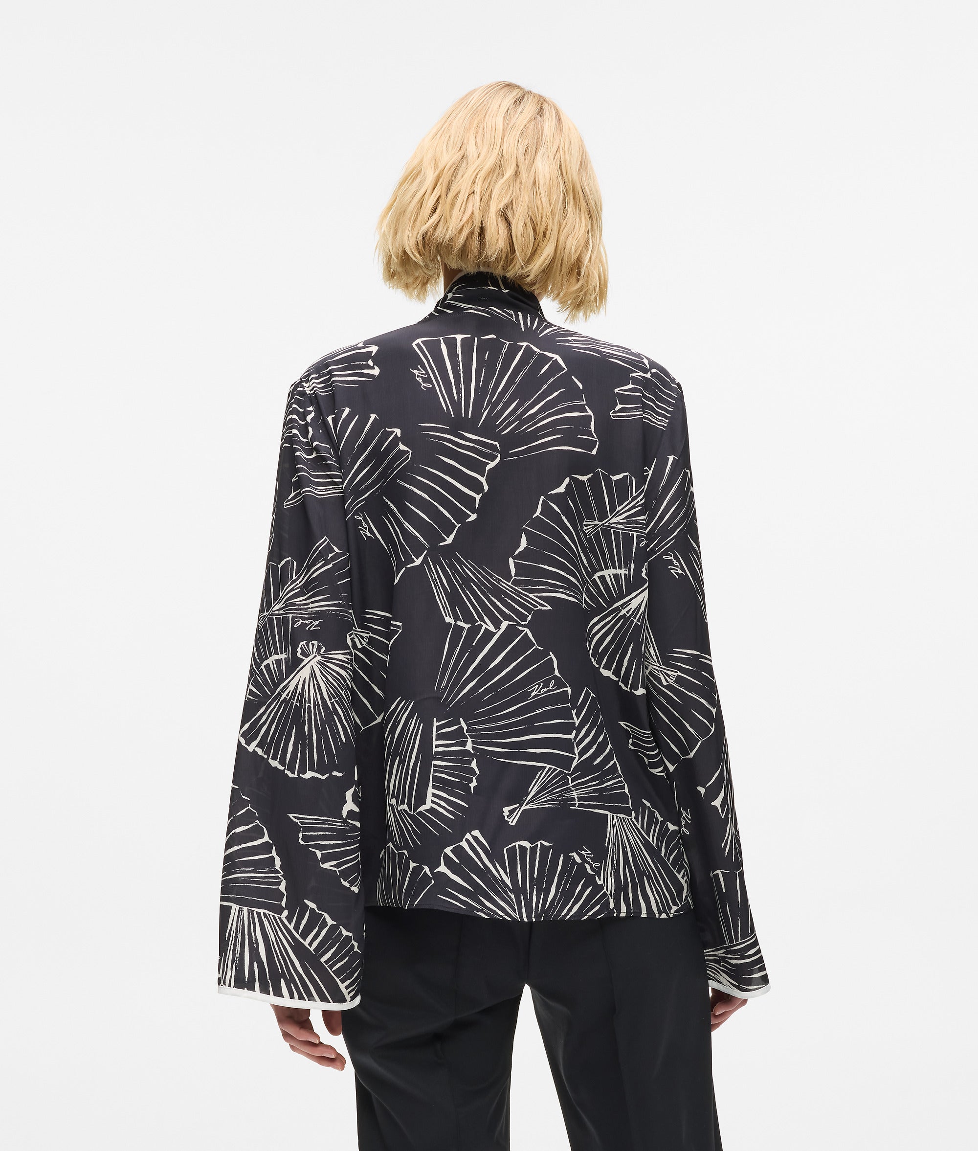 Fan print scarf top - Image 3