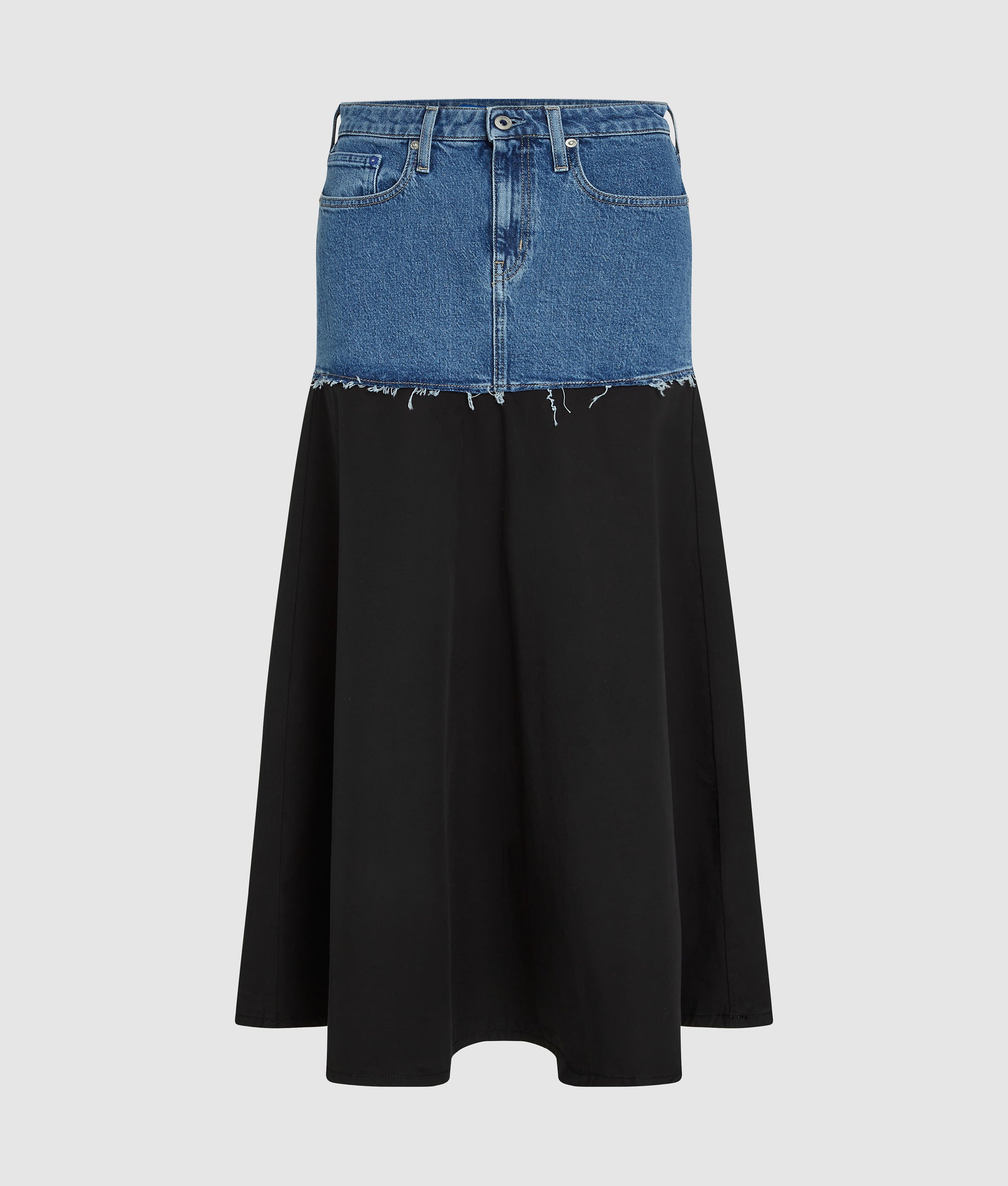 Denim panel maxi skirt - Image 5