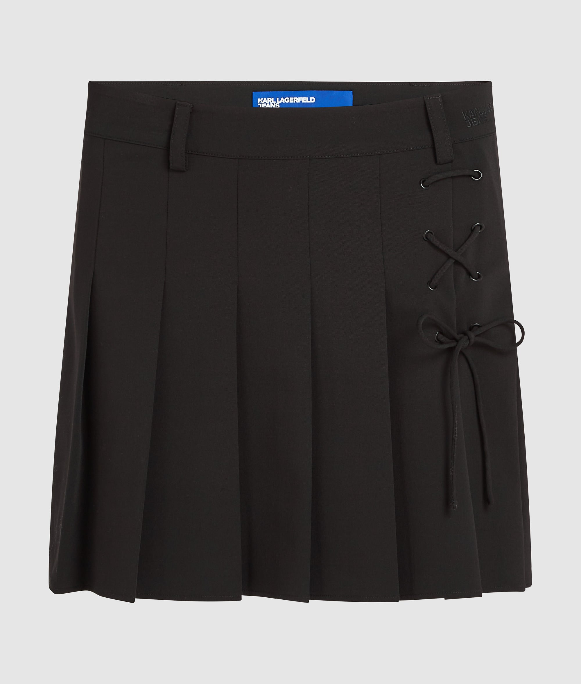 Pleated tie-detail mini skirt - Image 5