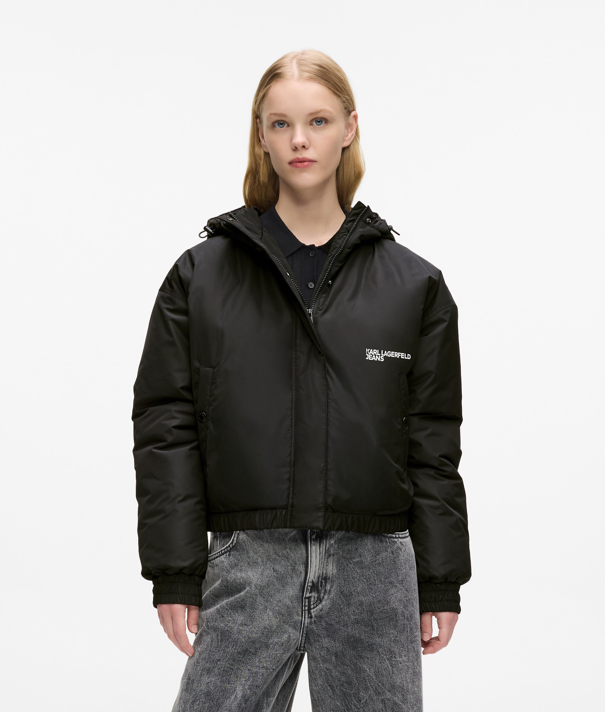 Lightly padded hooded jacket