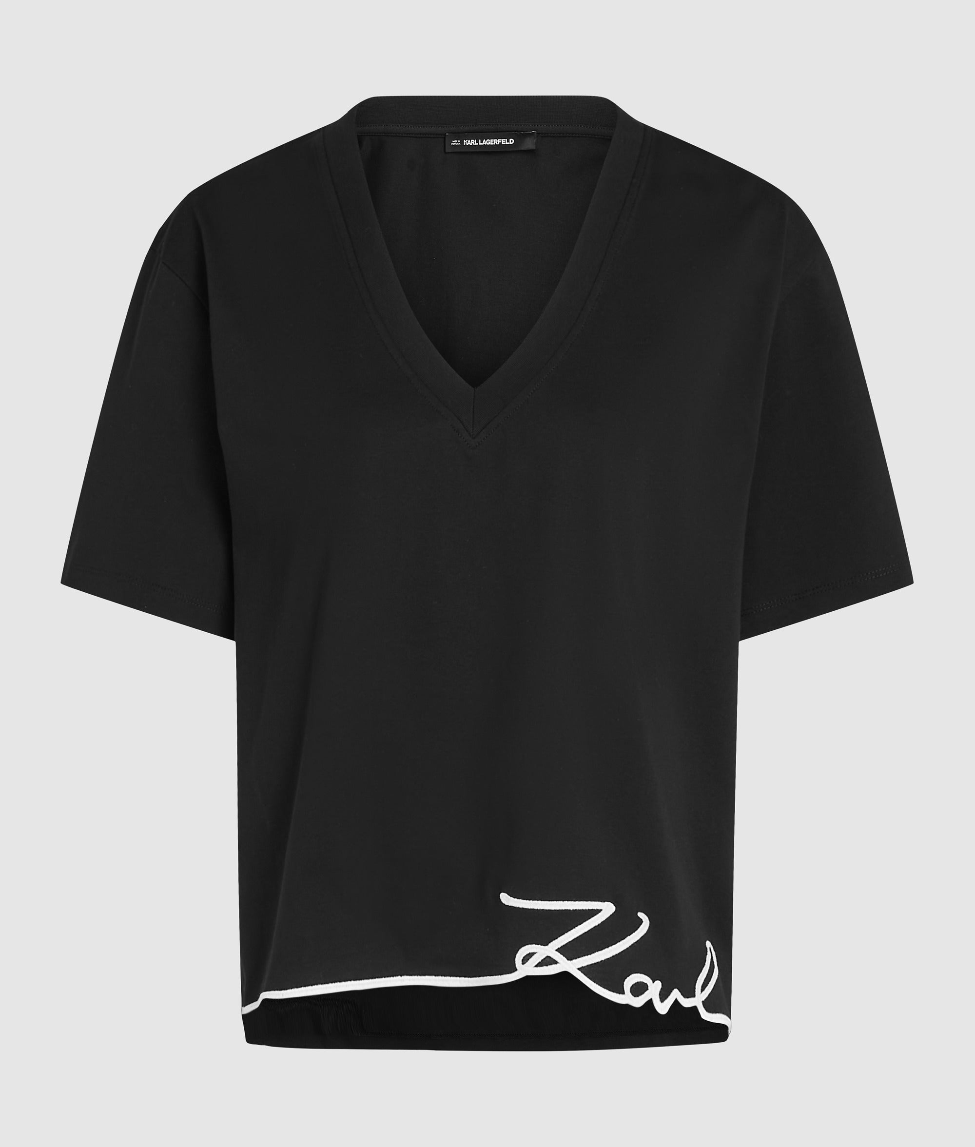 Signature hem V-neck T-shirt - Image 5