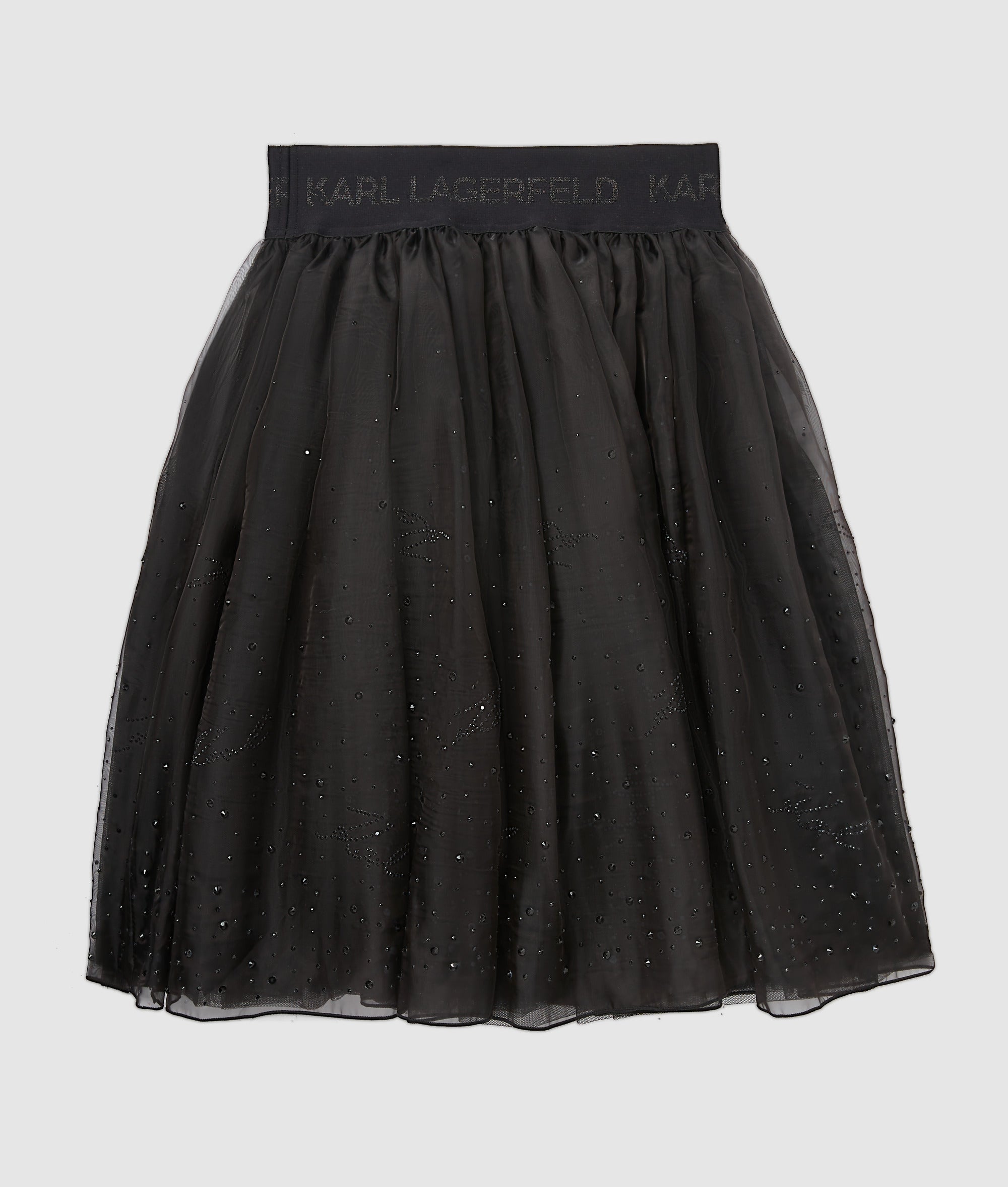 Girls rhinestone mesh skirt